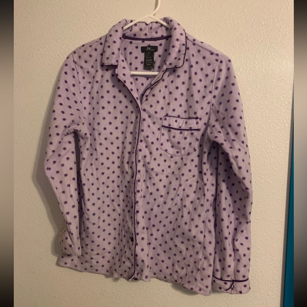 Aria Small‎ Purple Fleece Pajama Top